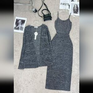 & Other Stories Charcoal Skirt Set